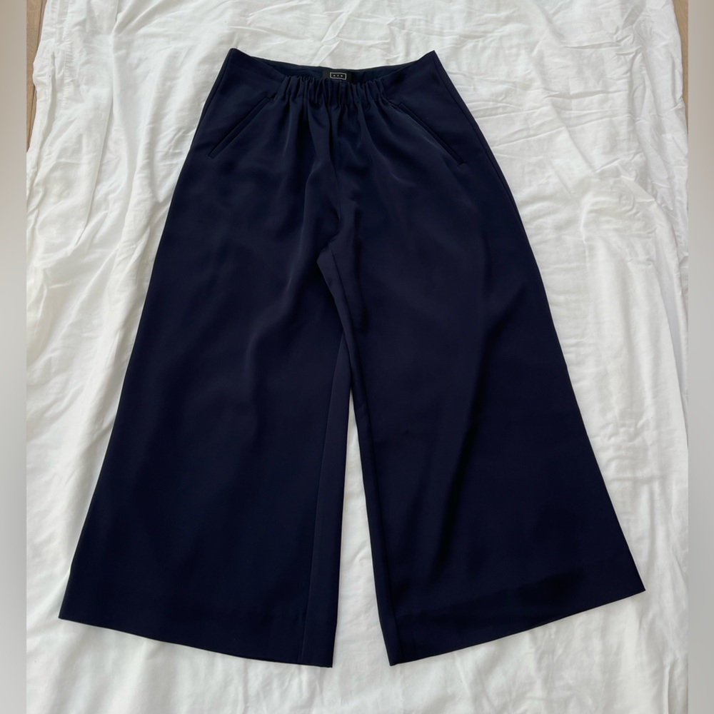 AYR Blue Satin Palazzo Pants